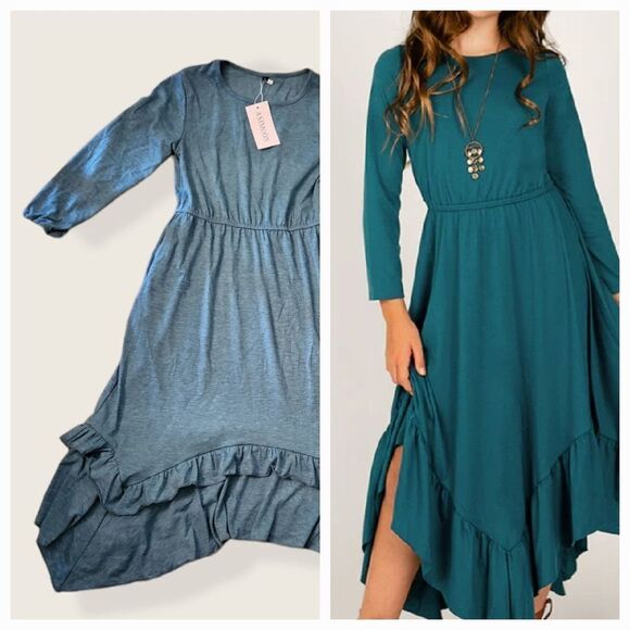 NWT Asimoon MAXI DRESS IN DEEP SEA Teal - Picture 2 of 5